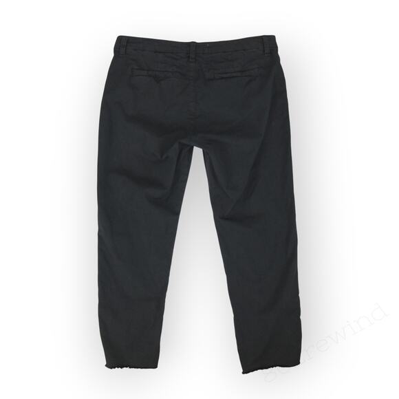 6 Frank&Eileen Wicklow Crop Chino WashedBlack ItalianTwill MidRise Stretch - Picture 5 of 12